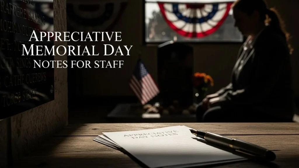 Appreciative Memorial Day Notes for Staff