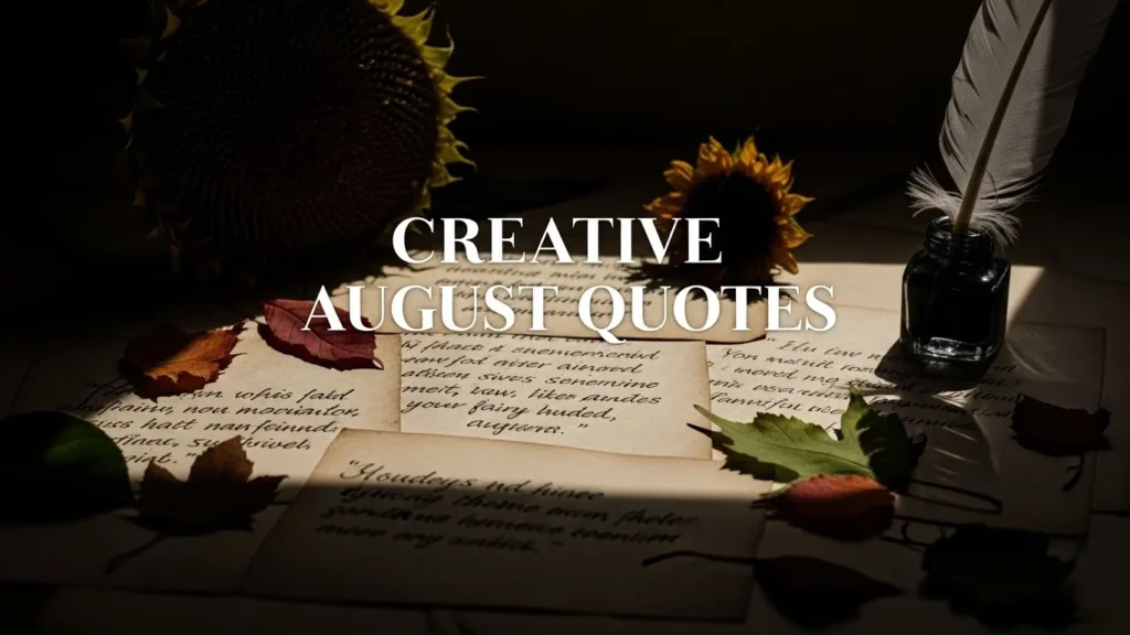 Creative August Quotes
