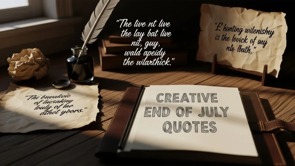 Creative End of July Quotes