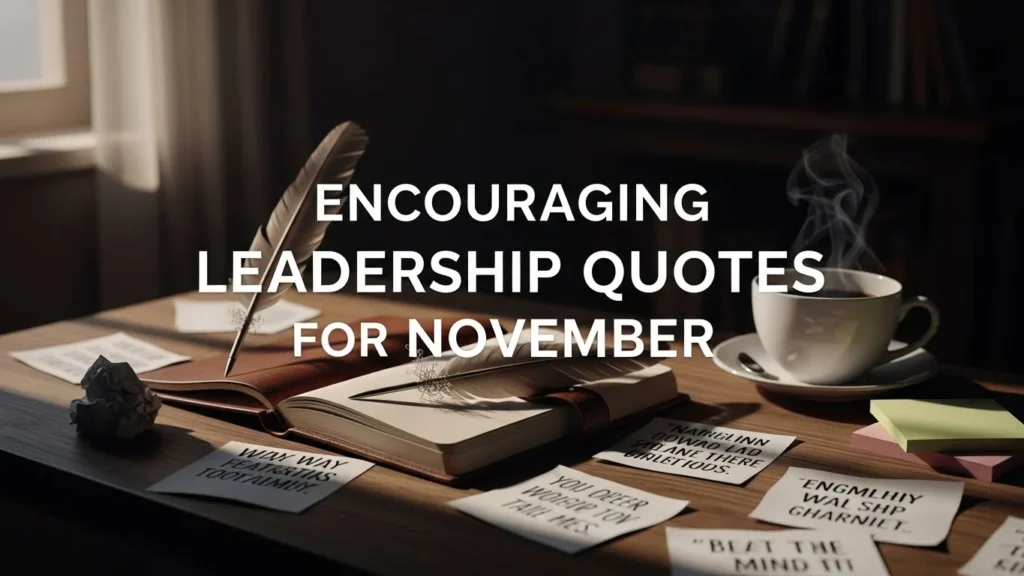 Encouraging Leadership Quotes for November