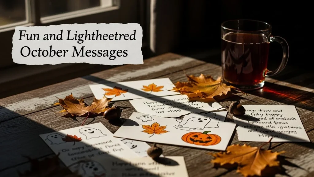 Fun and lighthearted October messages
