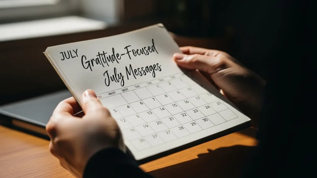 Gratitude-Focused July Messages