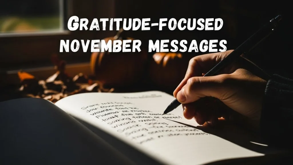 Gratitude-focused November messages