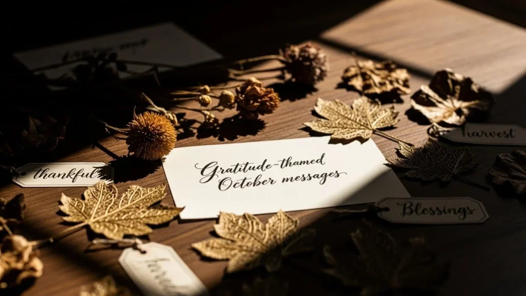 Gratitude-themed October messages
