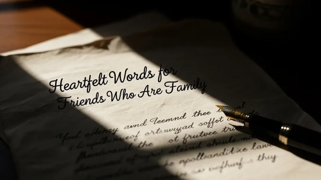 Heartfelt Words for Friends Who Are Family