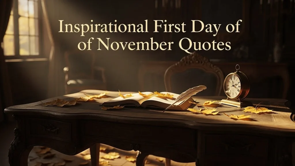Inspirational First Day of November Quotes