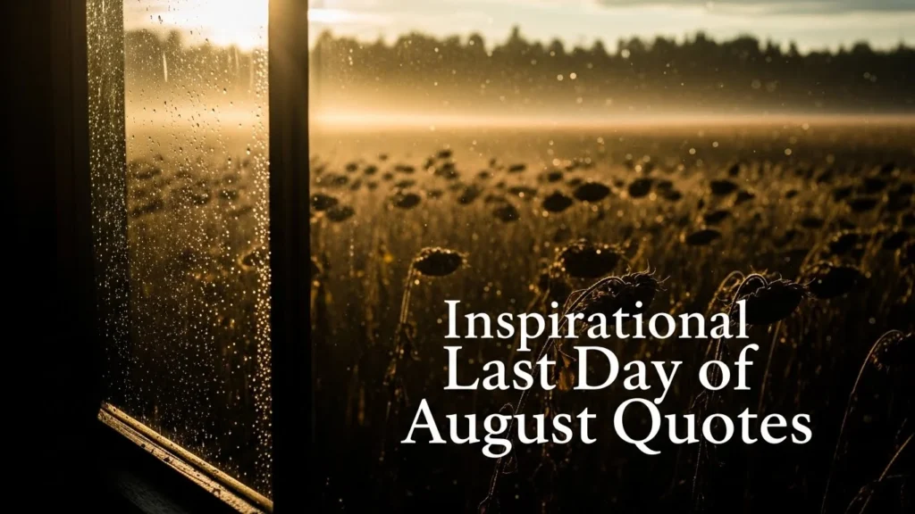 Inspirational Last Day of August Quotes
