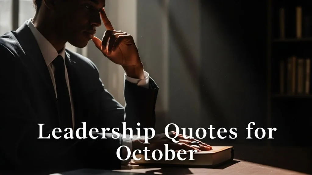 Leadership Quotes for October