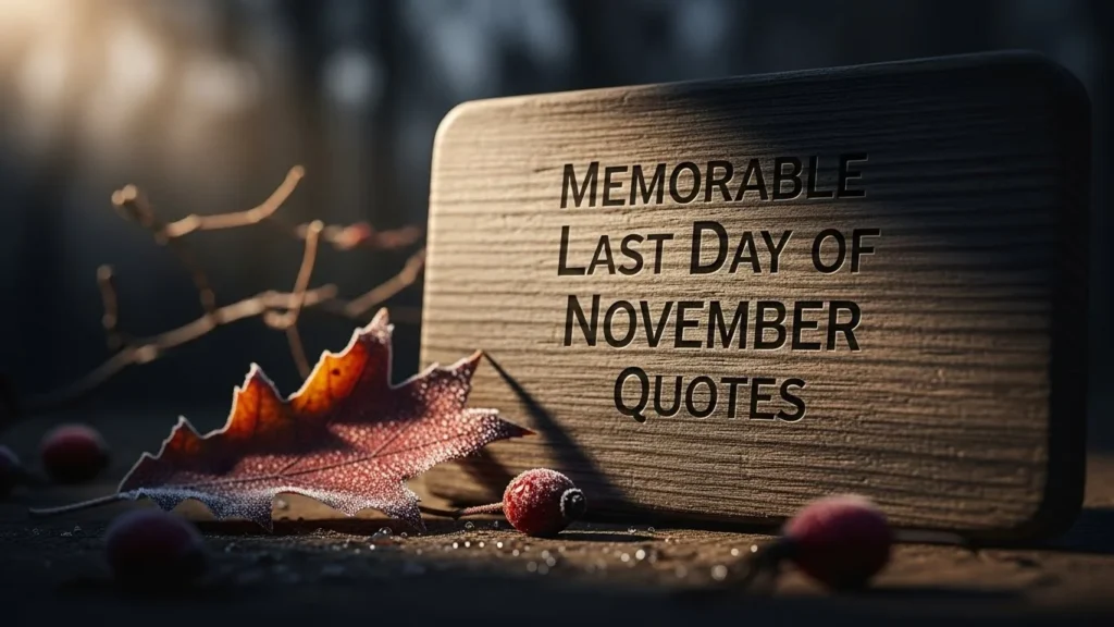 Memorable Last Day of November Quotes