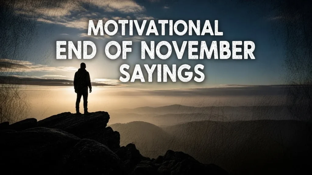Motivational End of November Sayings