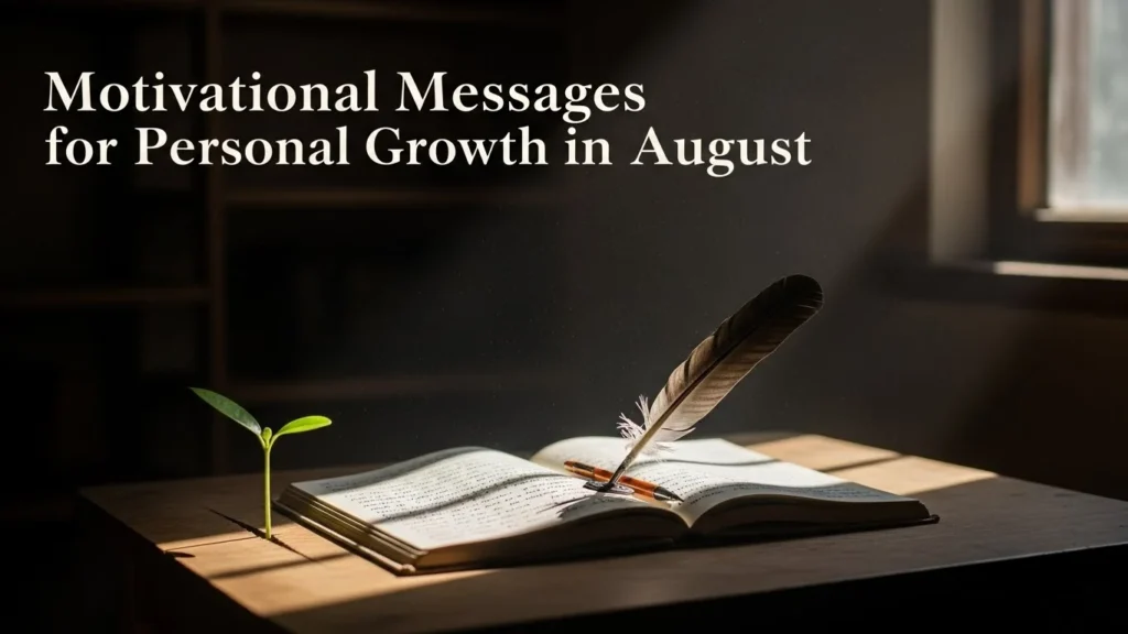 Motivational Messages for Personal Growth in August