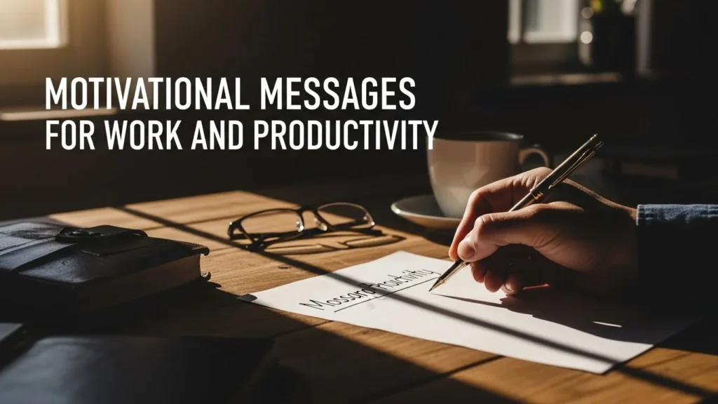 Motivational Messages for Work and Productivity