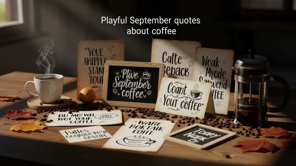 Playful September quotes about coffee