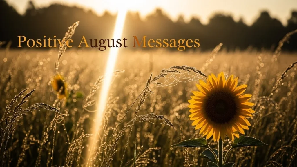 Positive August Messages