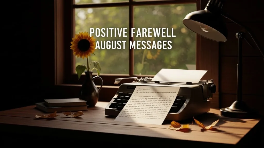 Positive Farewell August Messages