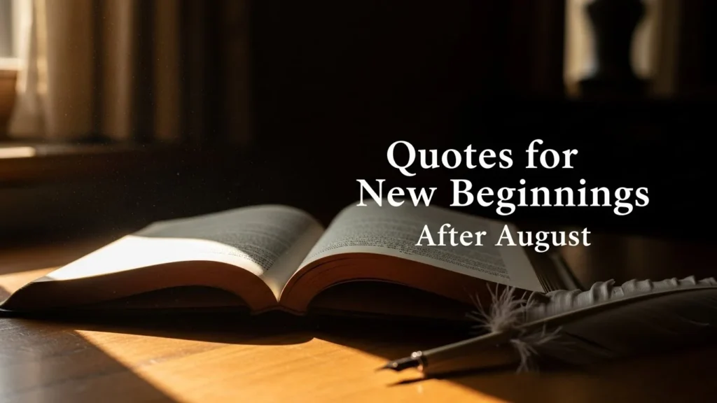Quotes for New Beginnings After August