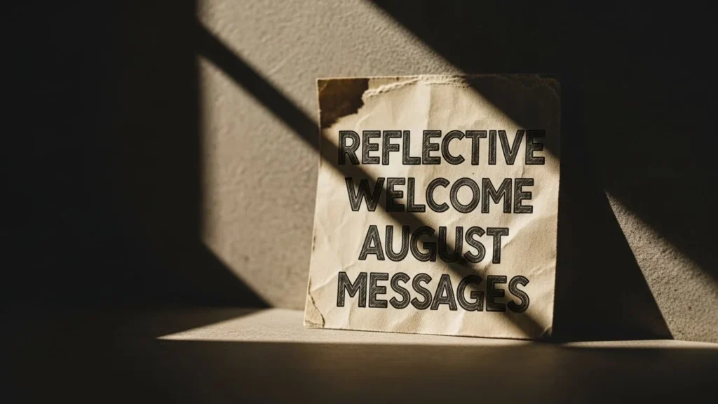 Reflective Welcome August Messages