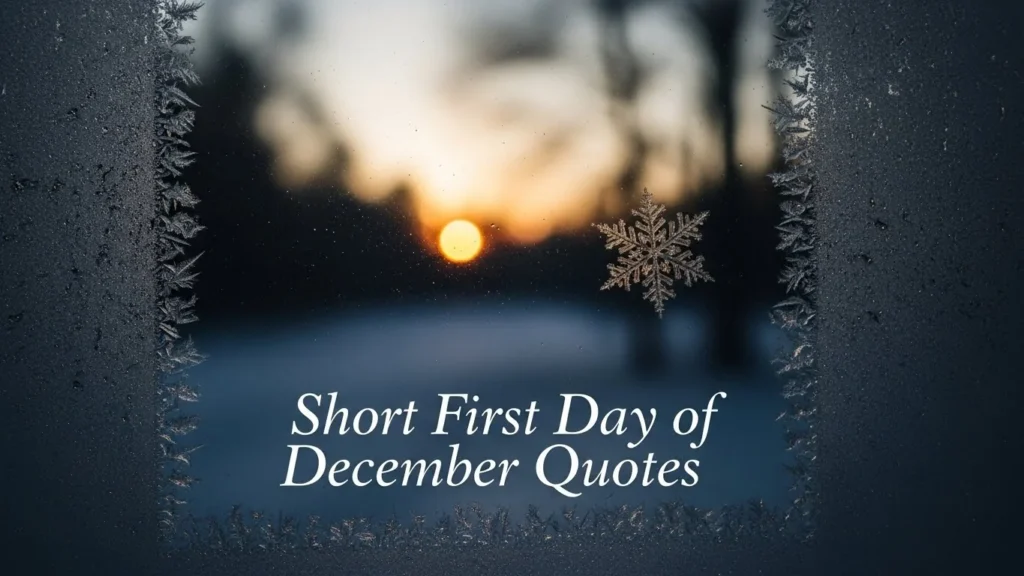 Short First Day of December Quotes