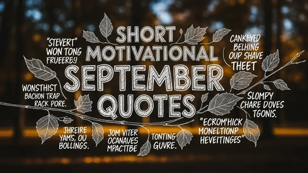 Short Motivational September Quotes