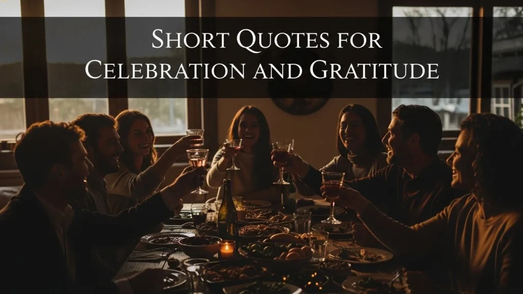 Short Quotes for Celebration and Gratitude