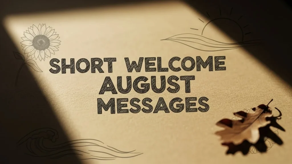 Short Welcome August Messages