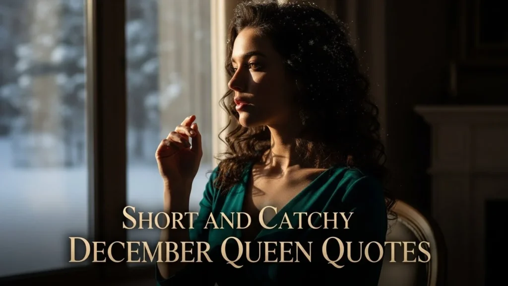 Short and Catchy December Queen Quotes