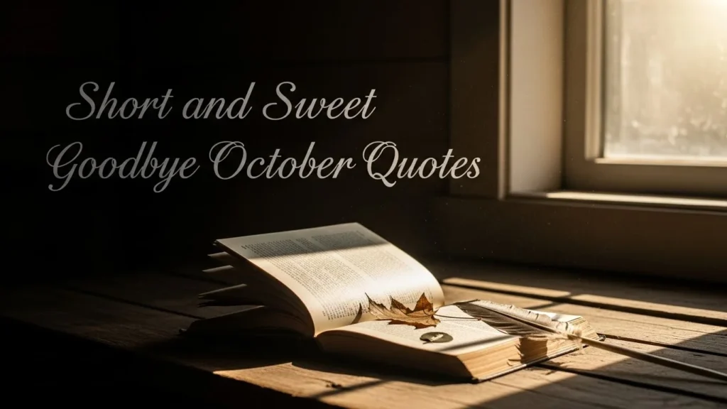 Short and Sweet Goodbye October Quotes