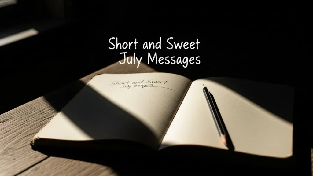 Short and Sweet July Messages