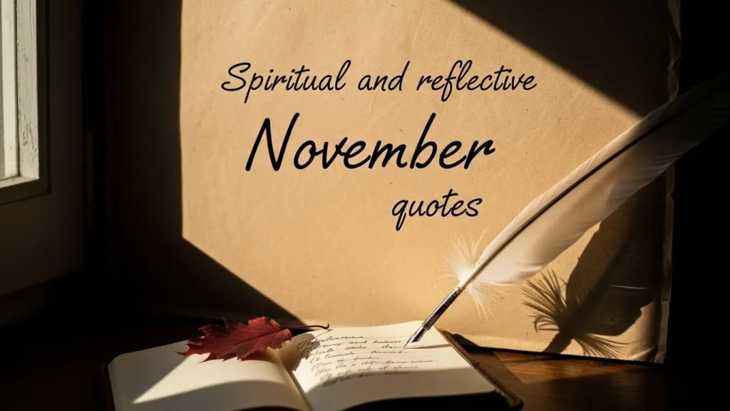 Spiritual and reflective November quotes