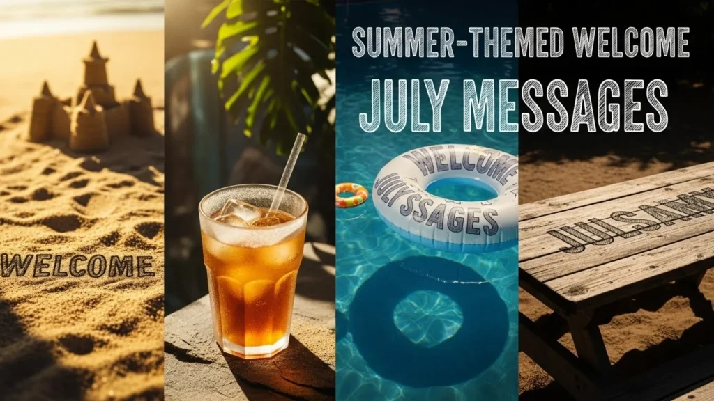 Summer-Themed Welcome July Messages