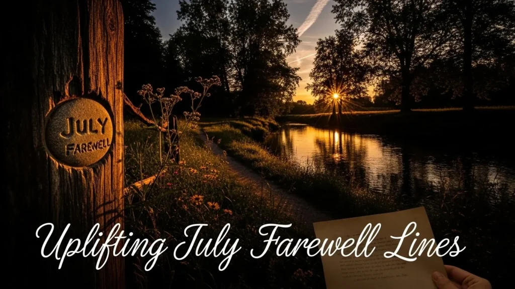 Uplifting July Farewell Lines