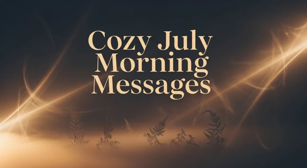 Cozy July Morning Messages
