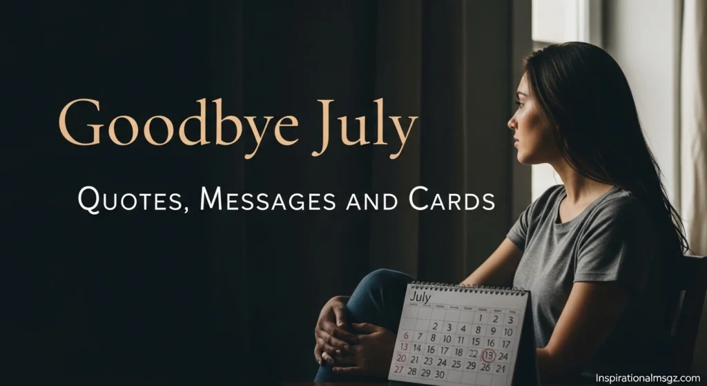 Goodbye July Quotes, Messages and Cards