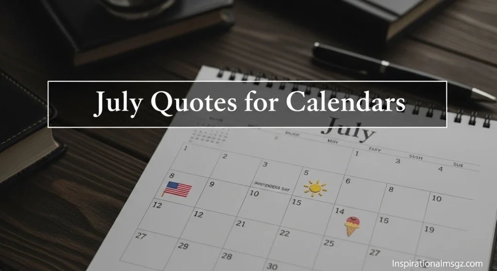 July Quotes for Calendars