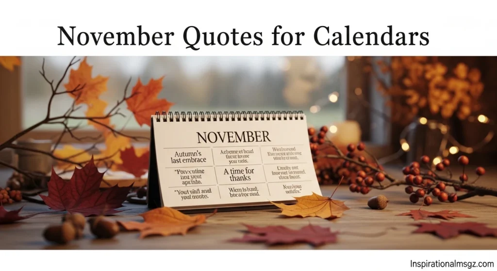 November Quotes for Calendars