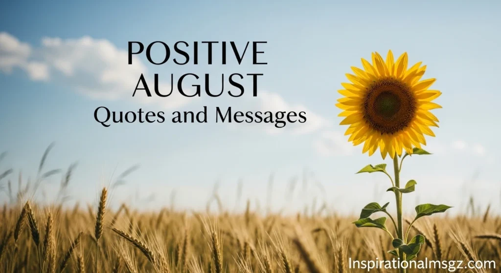 Positive August Quotes and Messages