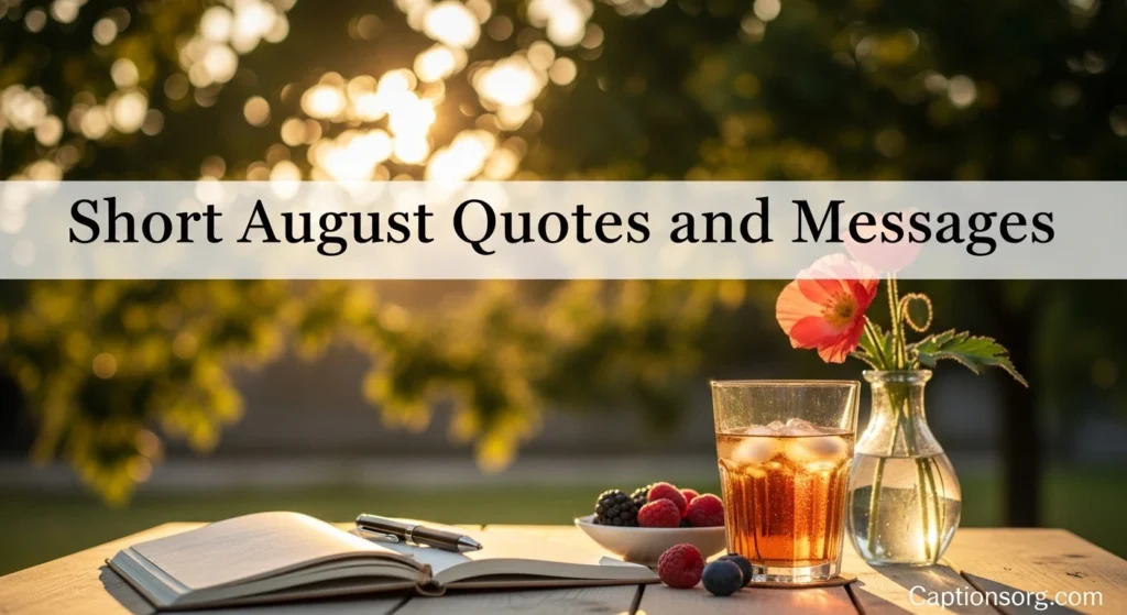 Short August Quotes and Messages