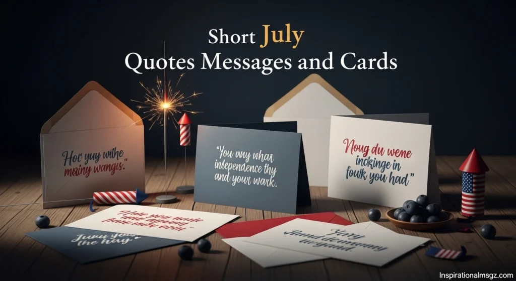 Short July Quotes Messages and Cards