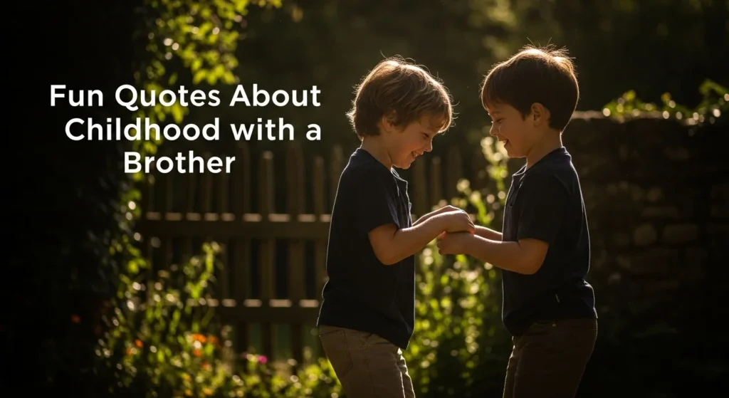 Fun Quotes About Childhood with Brother