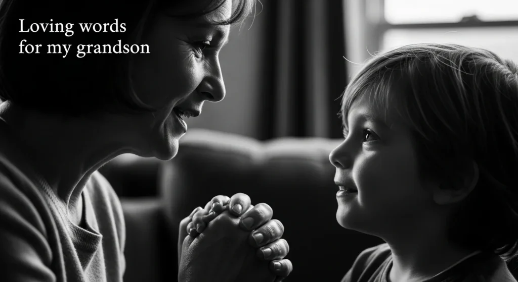 Loving words for my grandson