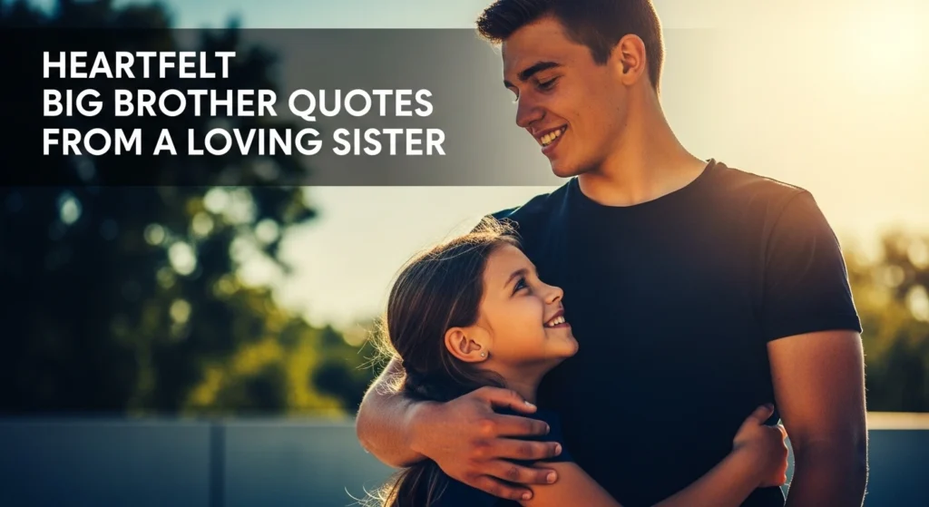 Heartfelt Big Brother Quotes from a Loving Sister