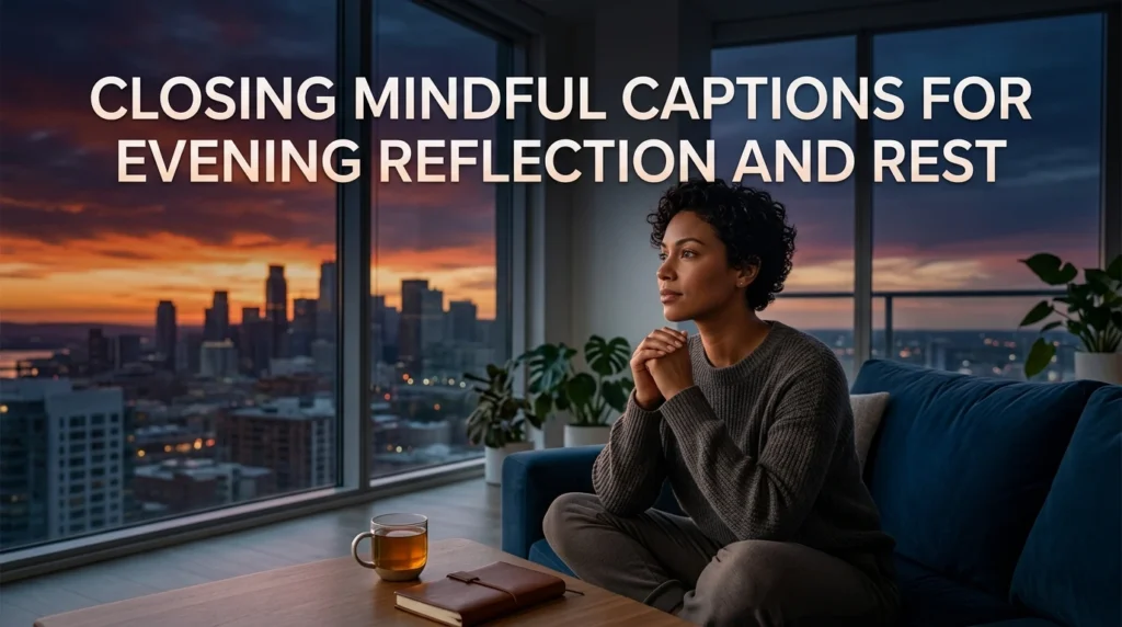 Closing Mindful Captions for Evening Reflection and Rest