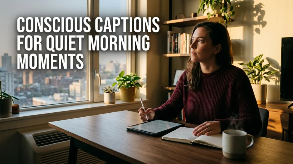 Conscious Captions for Quiet Morning Moments