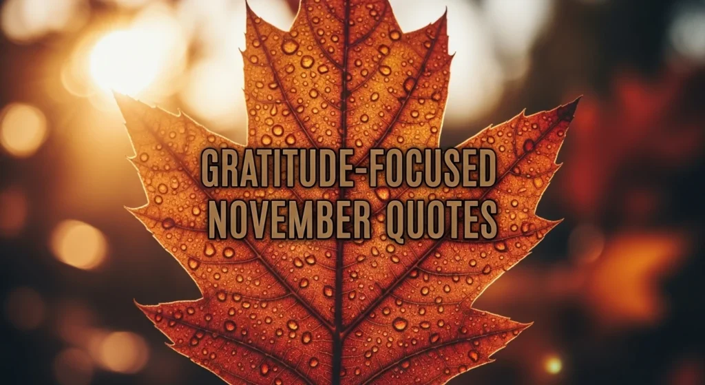 Gratitude-Focused November Quotes