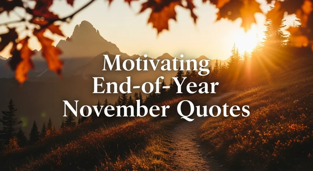 Motivating End-of-Year November Quotes
