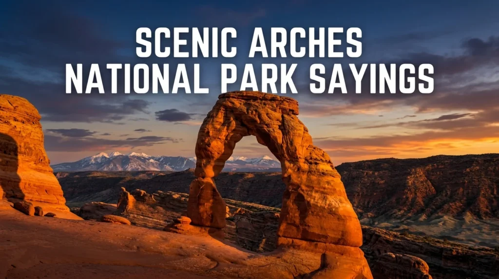 Scenic Arches National Park Sayings