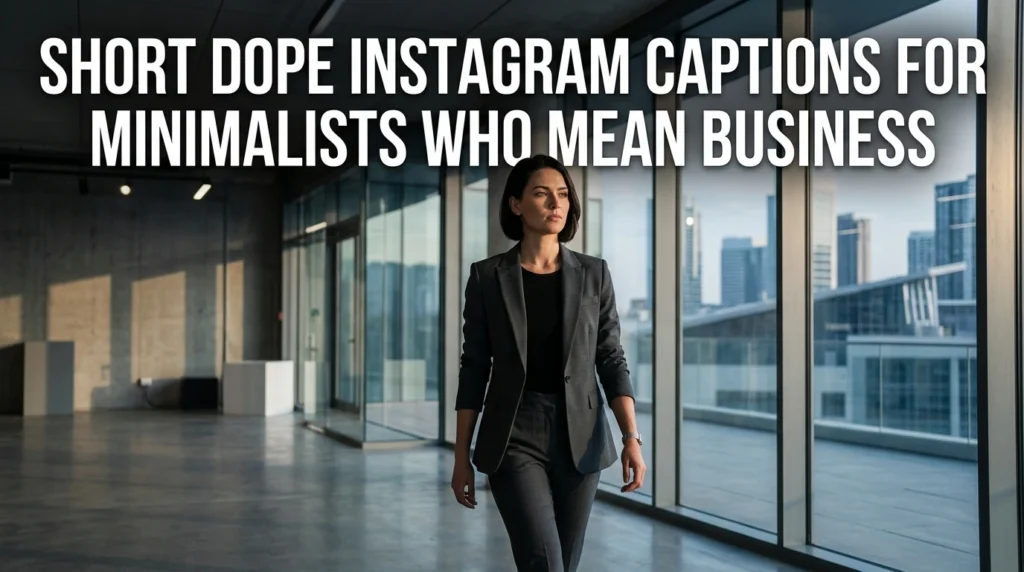 Short Dope Instagram Captions for Minimalists Who Mean Business