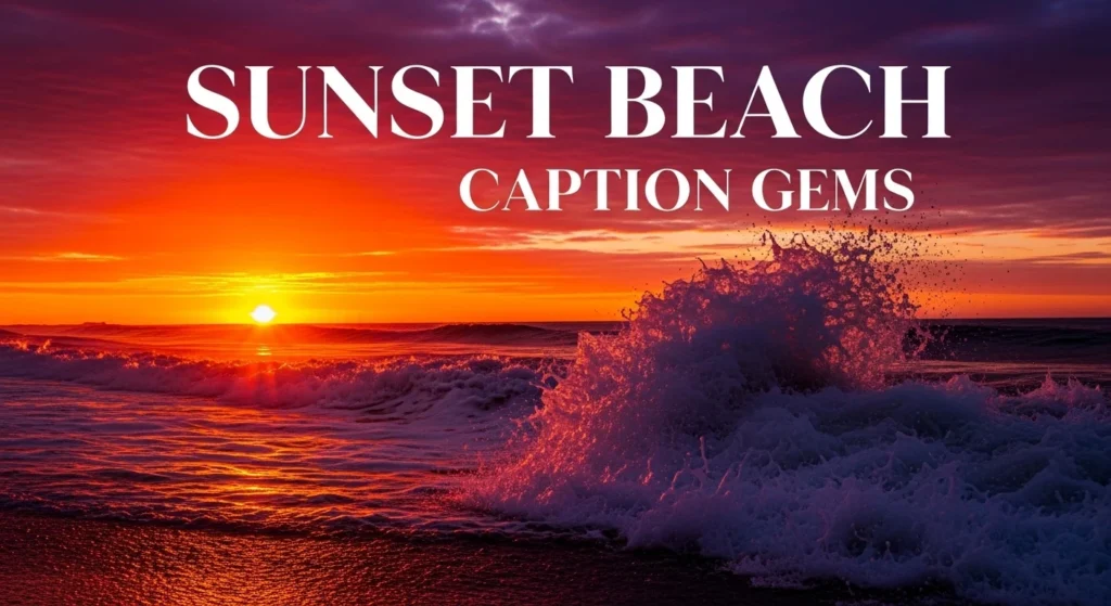 Sunset Beach Caption Gems