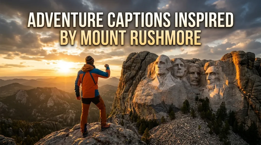 Adventure Captions Inspired by Mount Rushmore