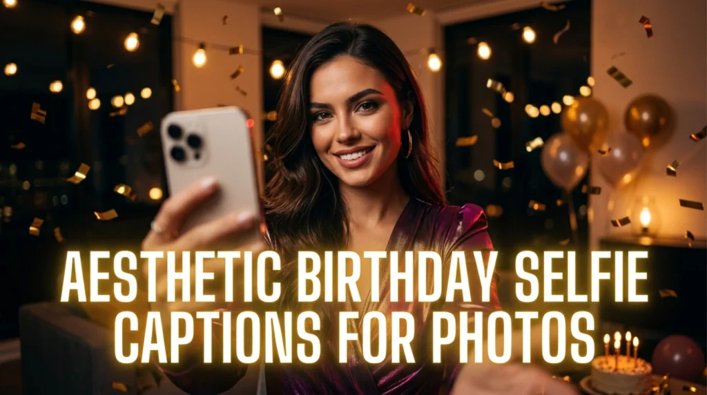 Aesthetic Birthday Selfie Captions for Photos